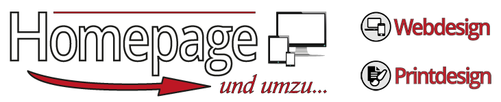 Homepage und umzu, Web- und Printdesign