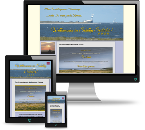 Website der Ferienwohnung Seekieker